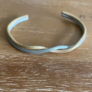 Elegant Gold and Silver Twist Bracelet